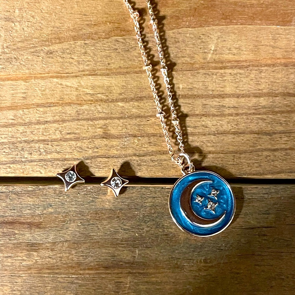 Moon and stars set